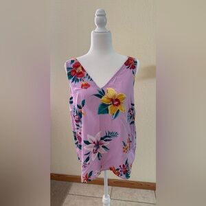 Old Navy Floral Sleeveless Top - Pink and Orange